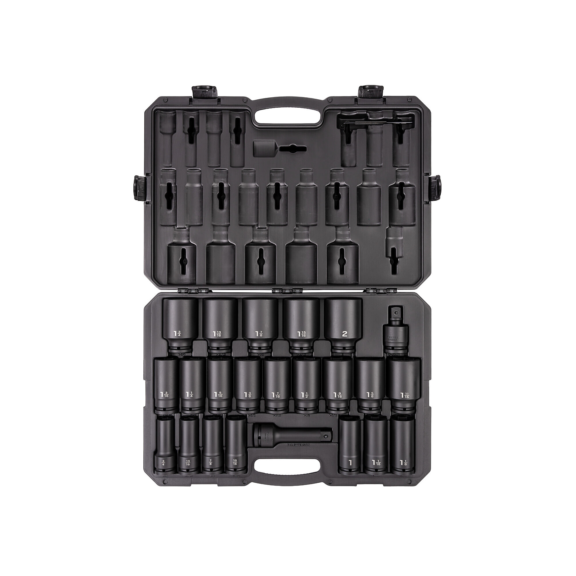 TEKTON 3/4 Inch Drive Deep 6-Point Socket Set with Case, 24-Piece (3/4 - 2 in.) | SID93420